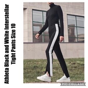 Athleta Black and White Interstellar Tight Pants Size 10